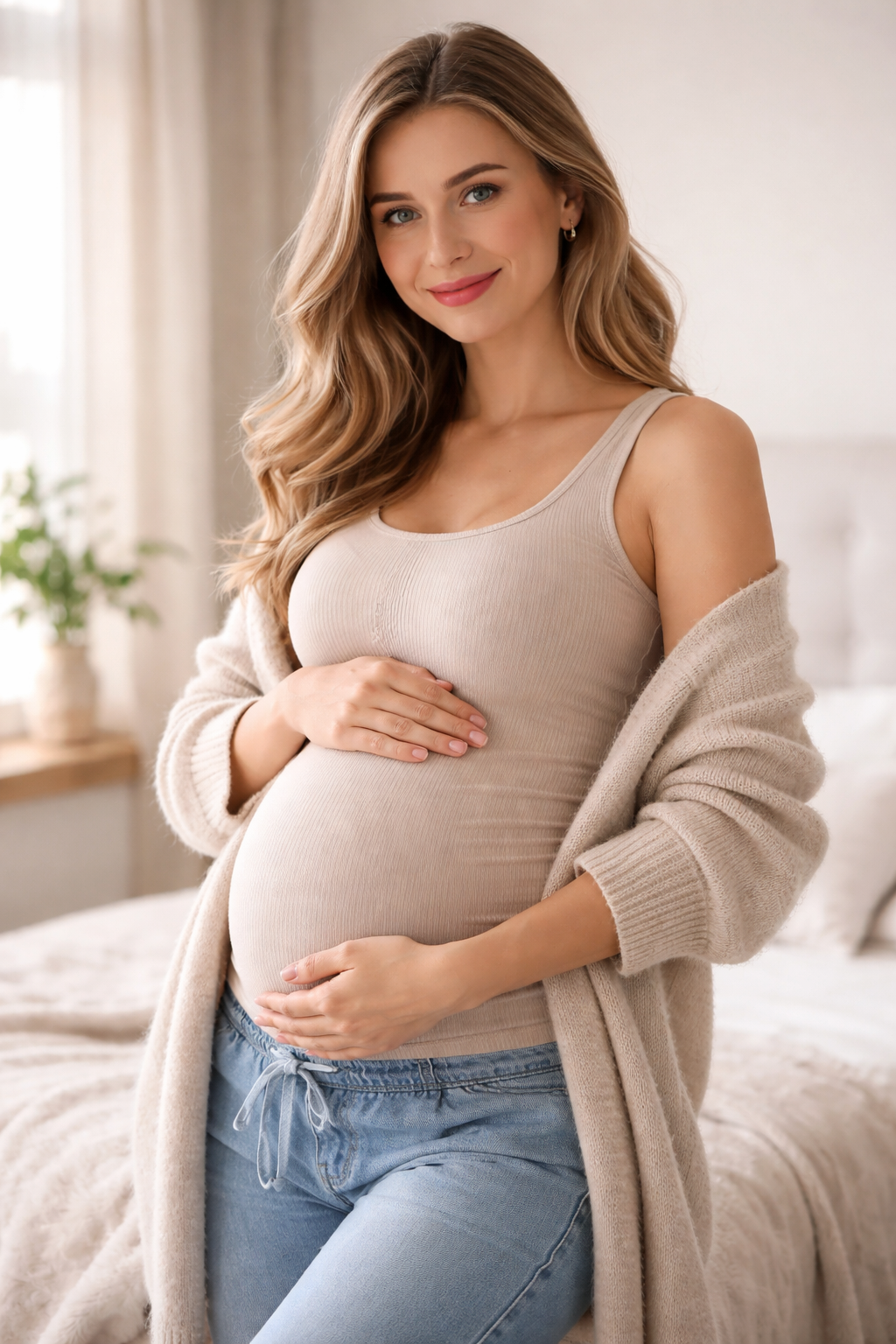 жінка на 14 тижні вагітності живіт другий триместр